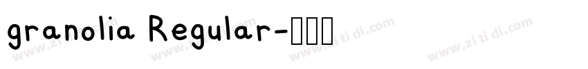 granolia Regular字体转换